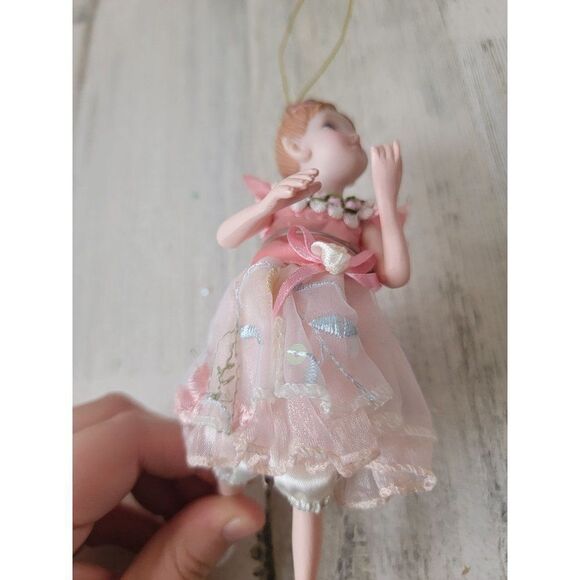 Pink fairy ballerina girl ornament Xmas Decor rose - Picture 2 of 7